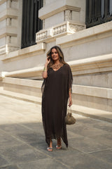 VESTIDO VIOLETA CASTANHO