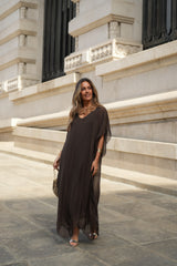 VESTIDO VIOLETA CASTANHO