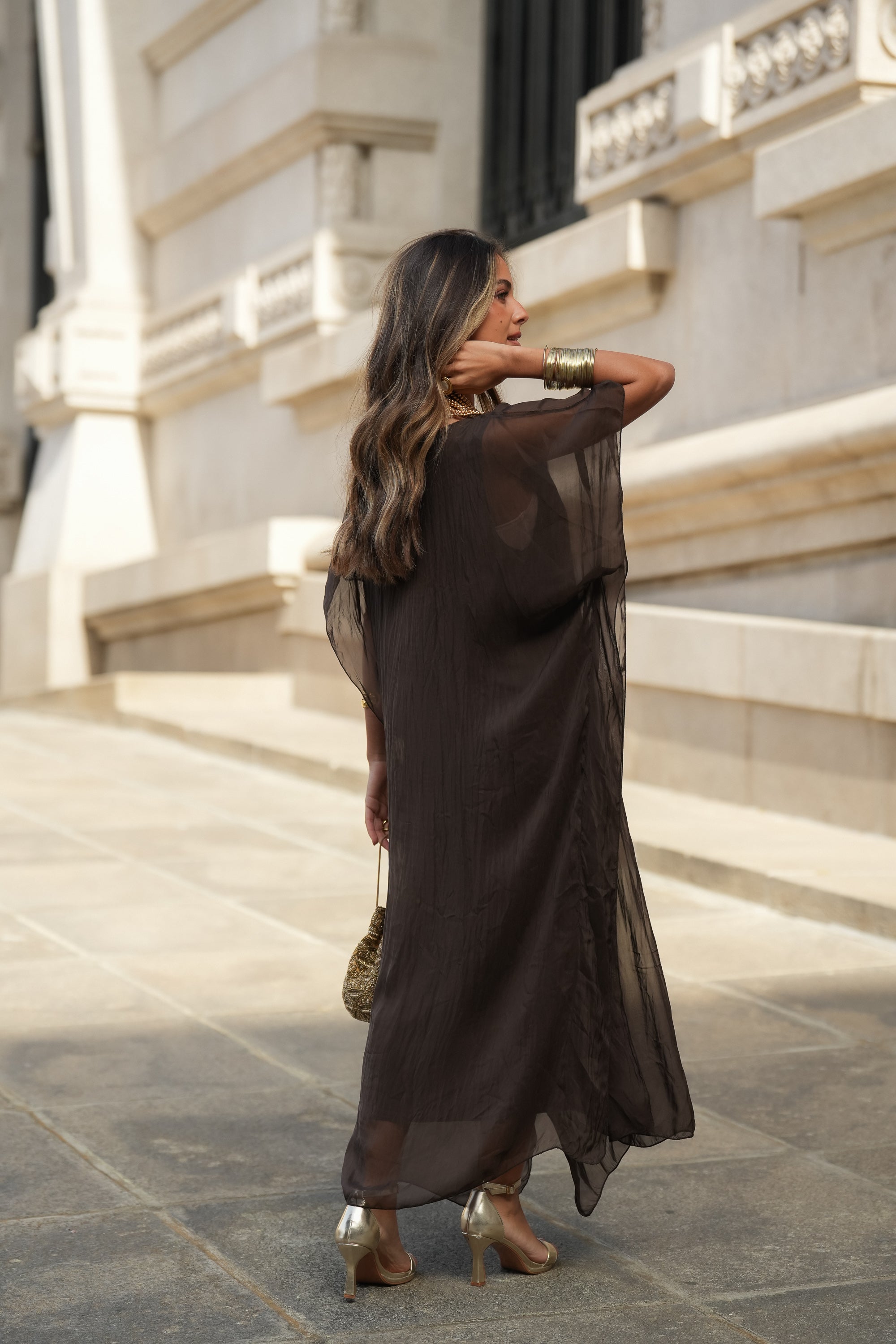VESTIDO VIOLETA CASTANHO