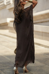 VESTIDO VIOLETA CASTANHO