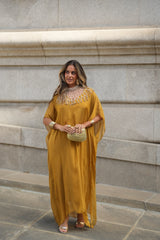VESTIDO VIOLETA AMARELO MOSTARDA