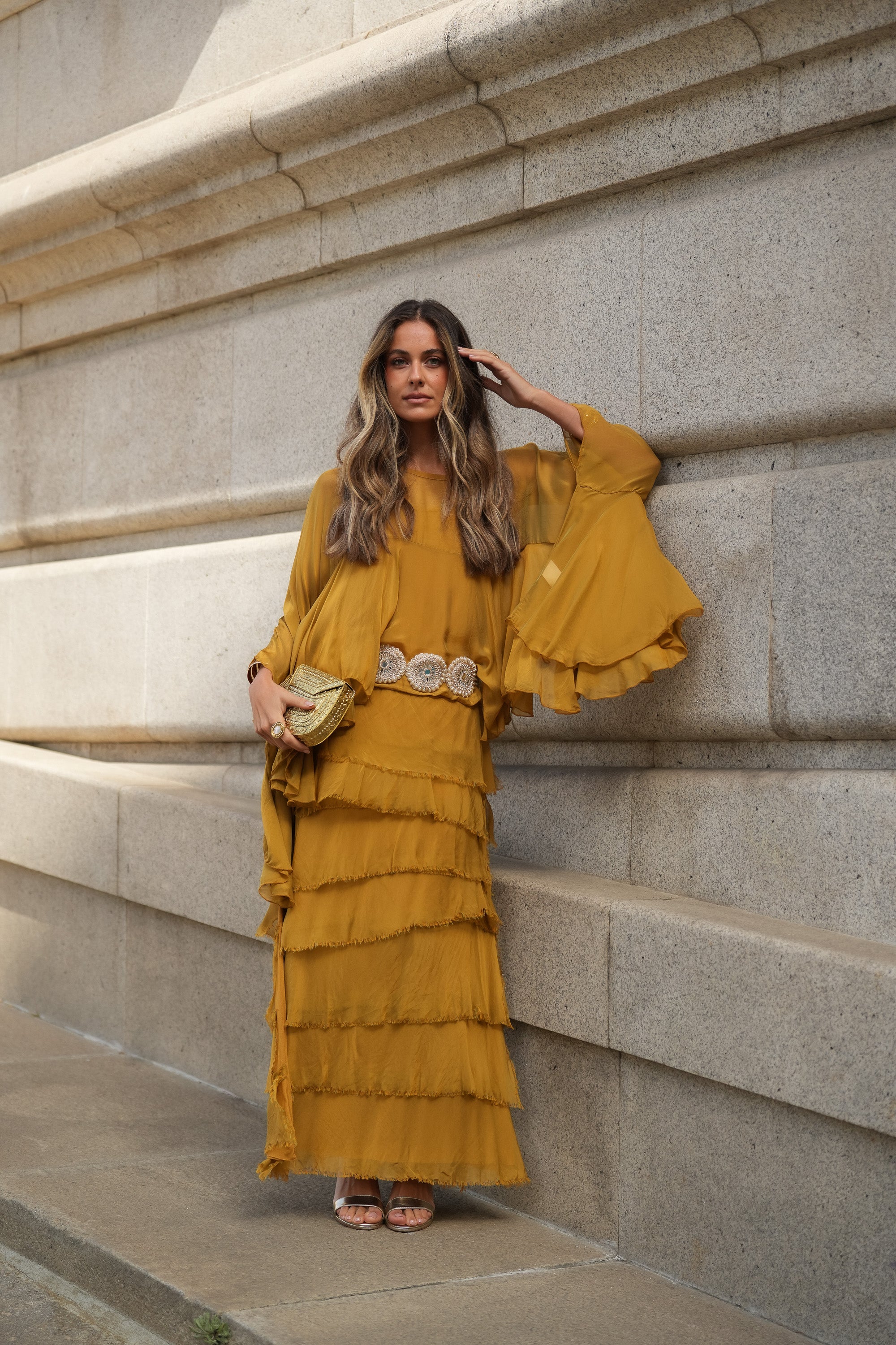 CONJUNTO PETRA AMARELO MOSTARDA