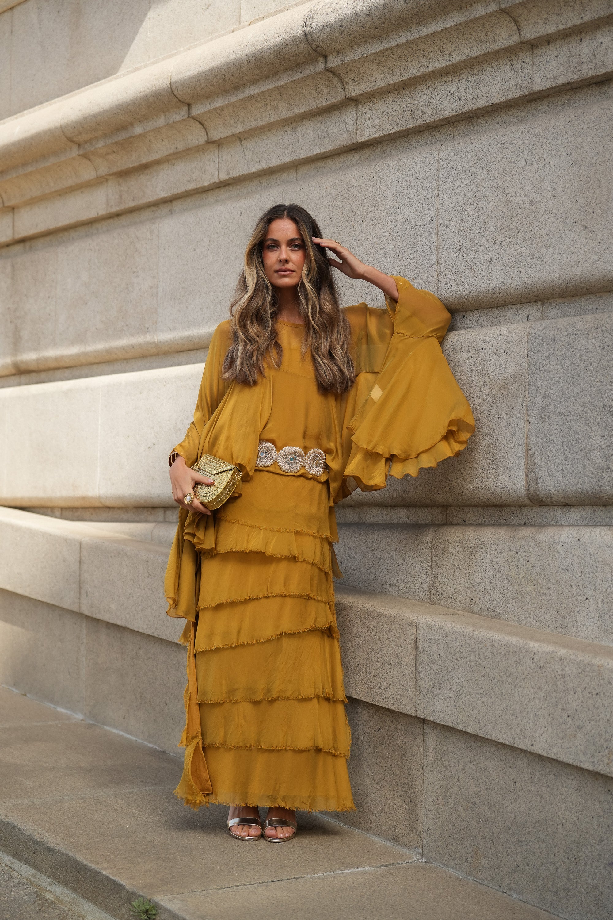 CONJUNTO PETRA AMARELO MOSTARDA