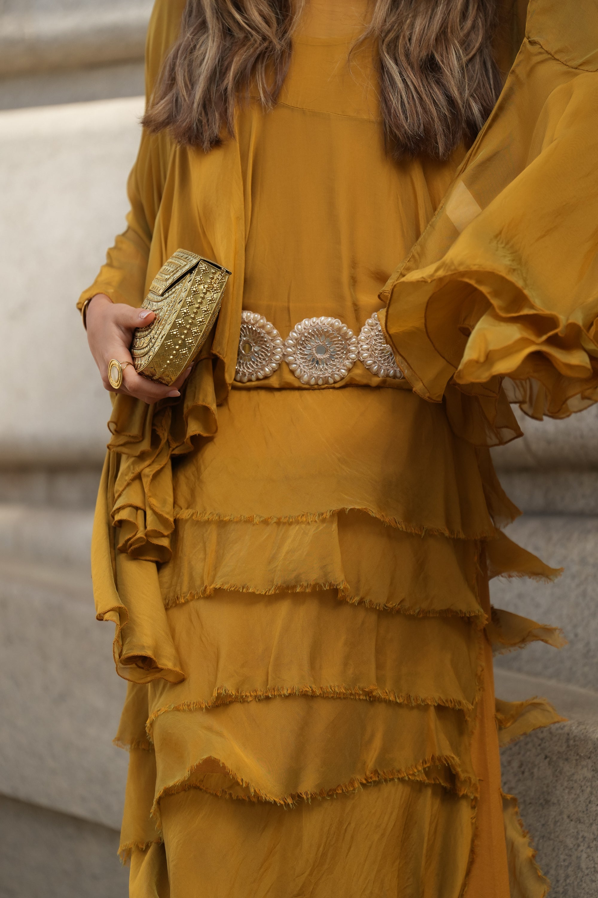 CONJUNTO PETRA AMARELO MOSTARDA
