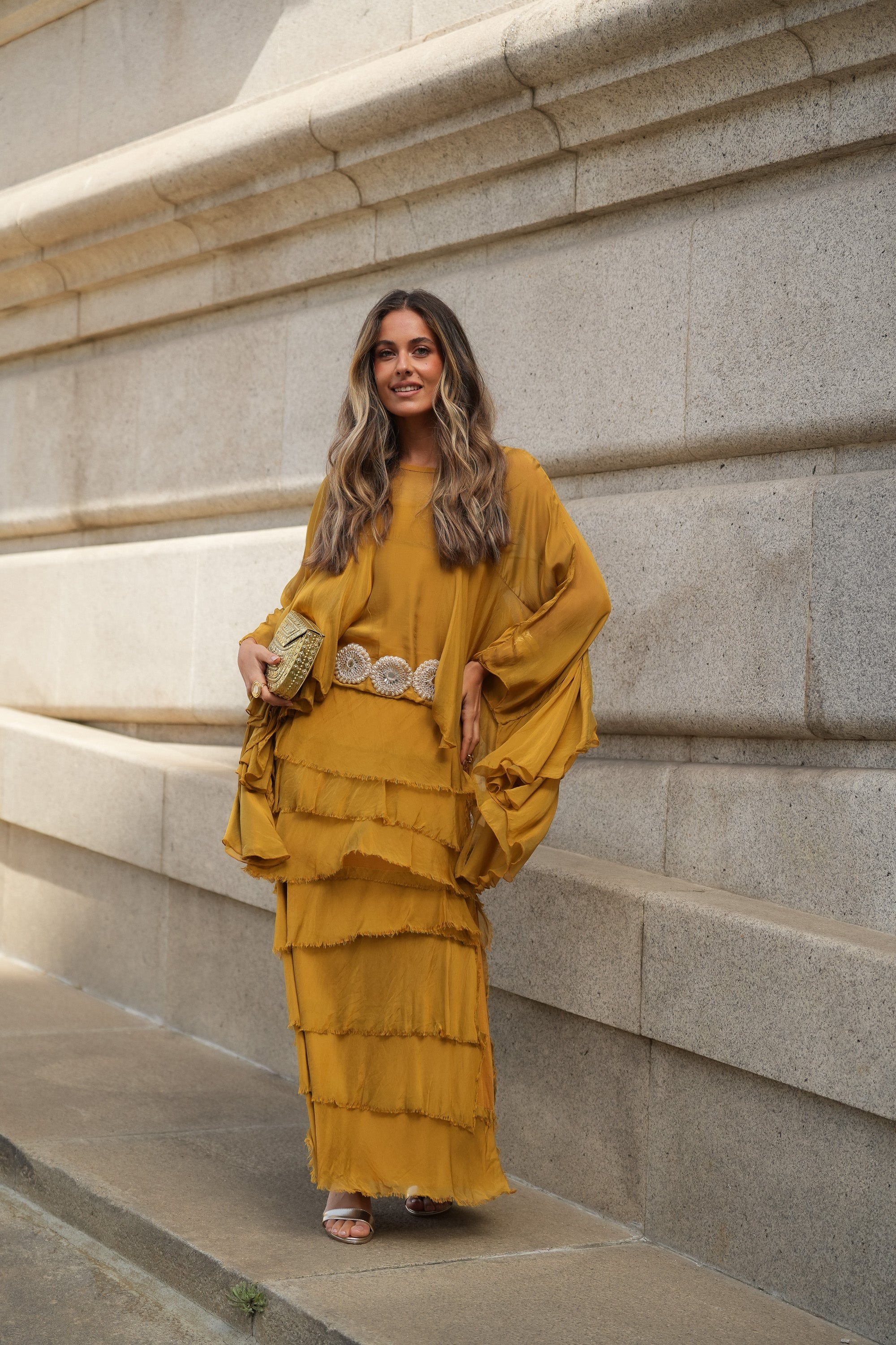CONJUNTO PETRA AMARELO MOSTARDA