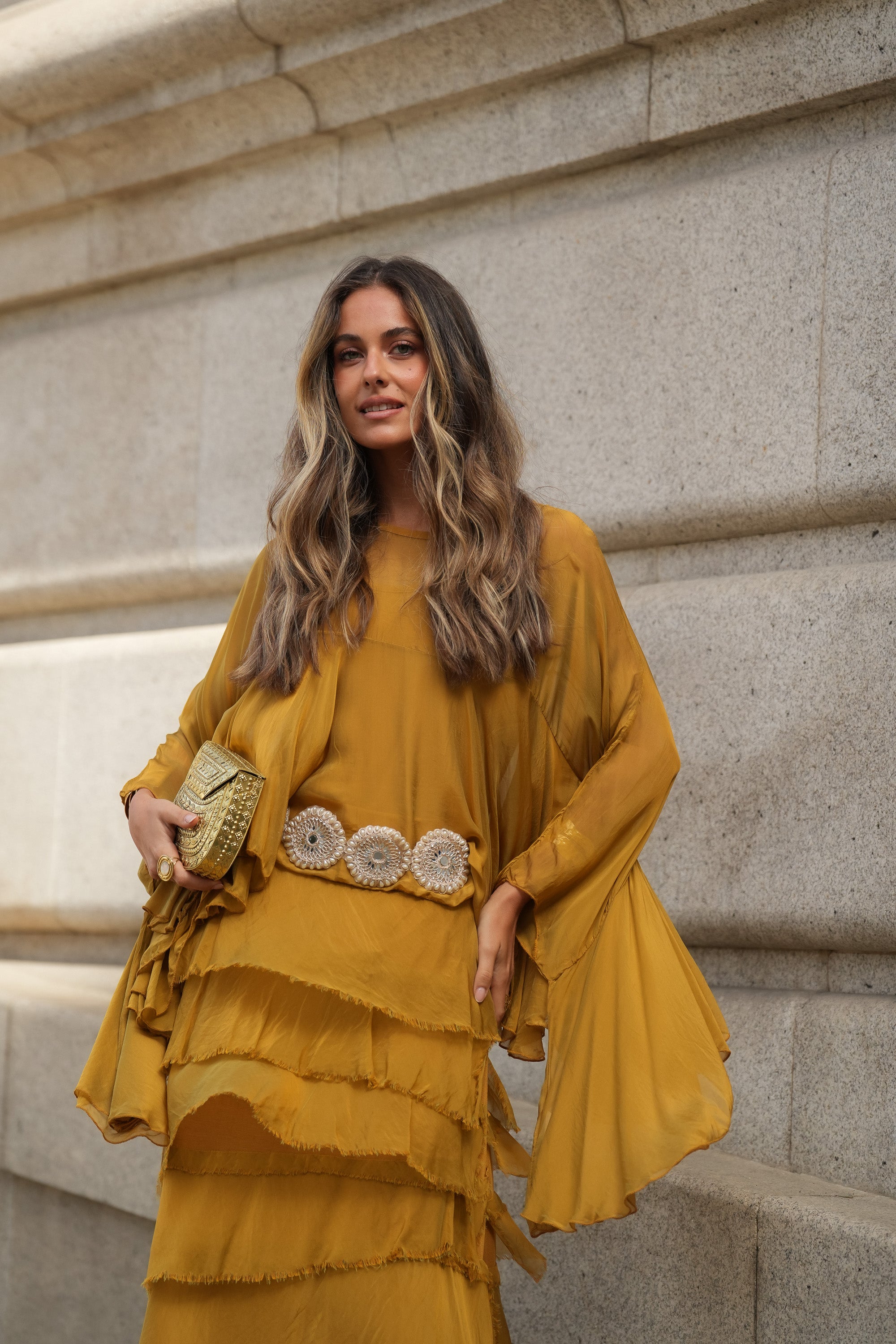 CONJUNTO PETRA AMARELO MOSTARDA