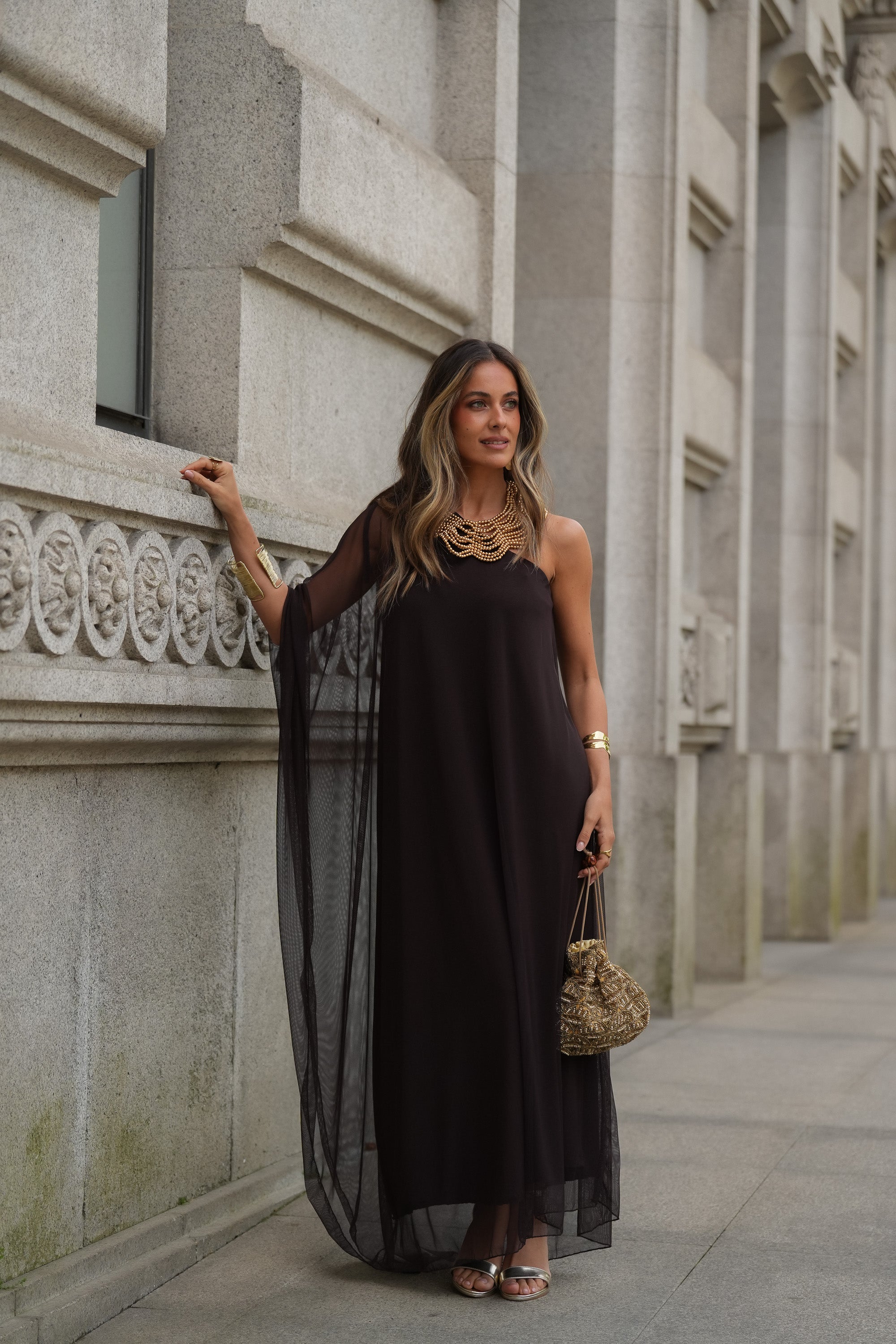 VESTIDO SOPHIE CASTANHO