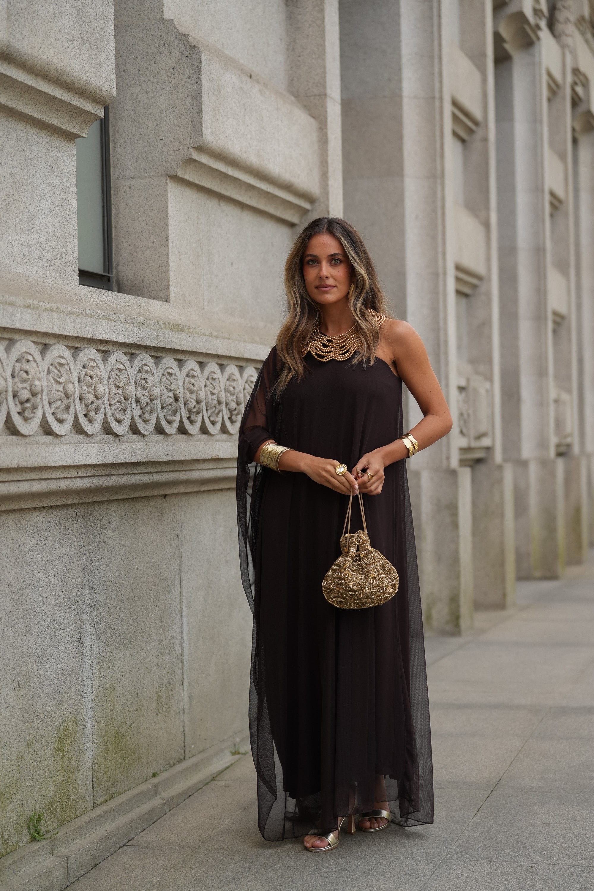 VESTIDO SOPHIE CASTANHO