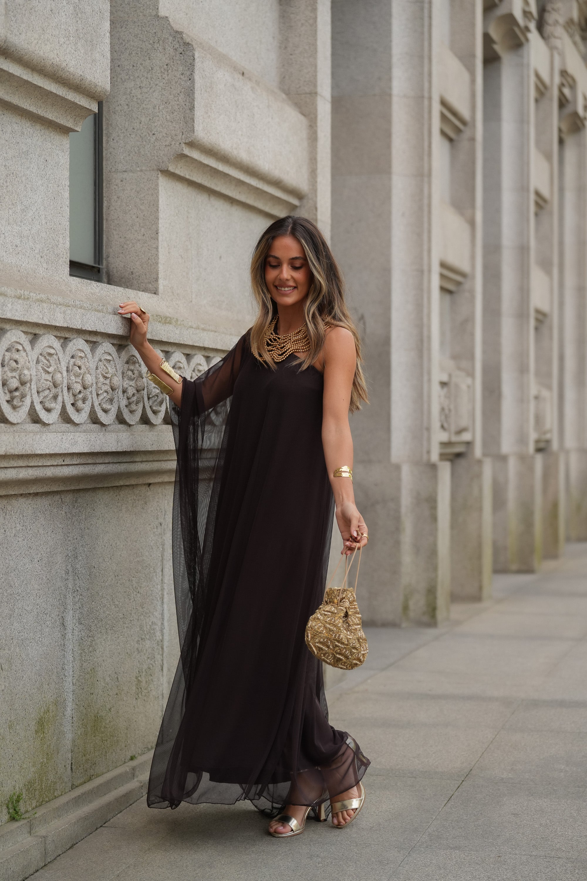 VESTIDO SOPHIE CASTANHO