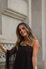 VESTIDO SOPHIE CASTANHO