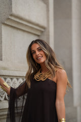 VESTIDO SOPHIE CASTANHO