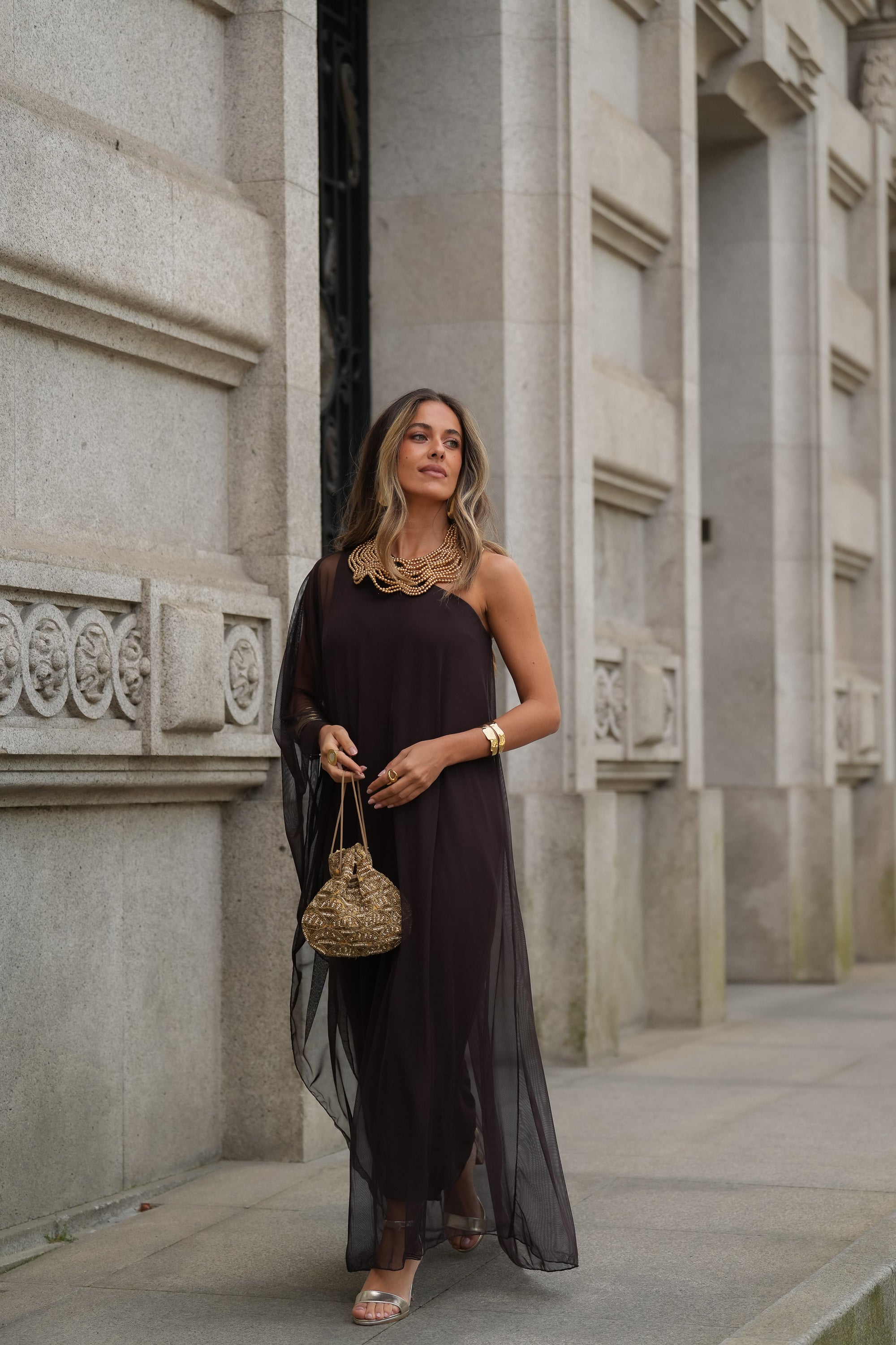 VESTIDO SOPHIE CASTANHO
