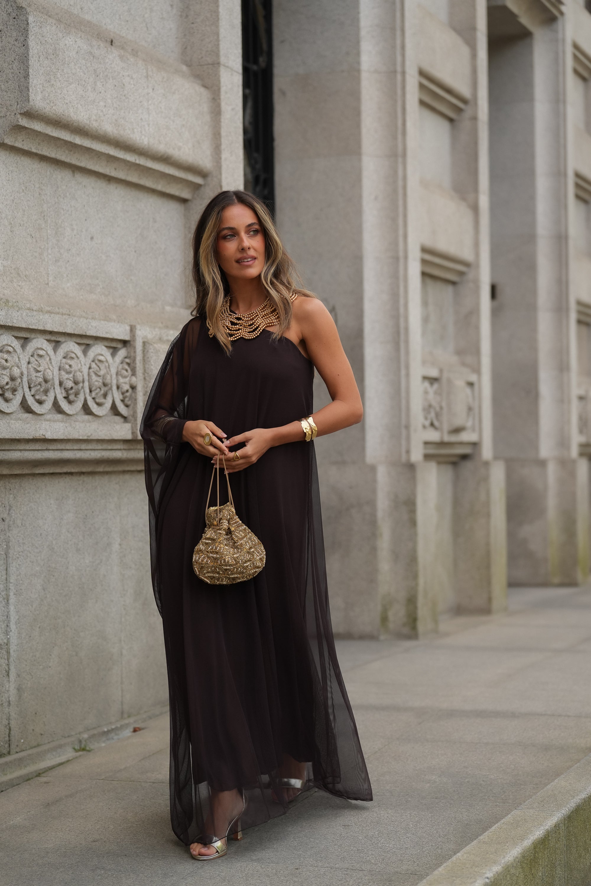 VESTIDO SOPHIE CASTANHO