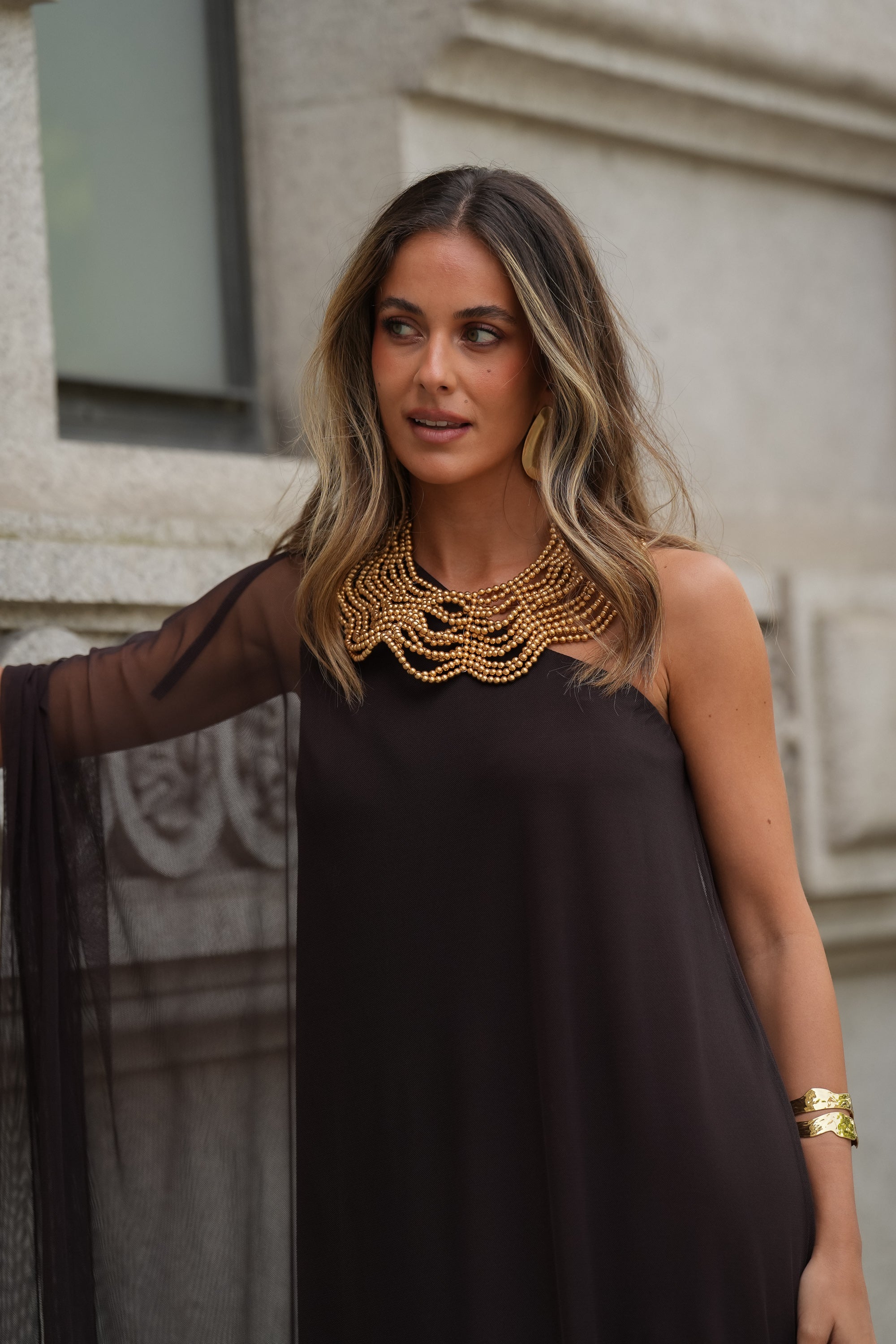VESTIDO SOPHIE CASTANHO