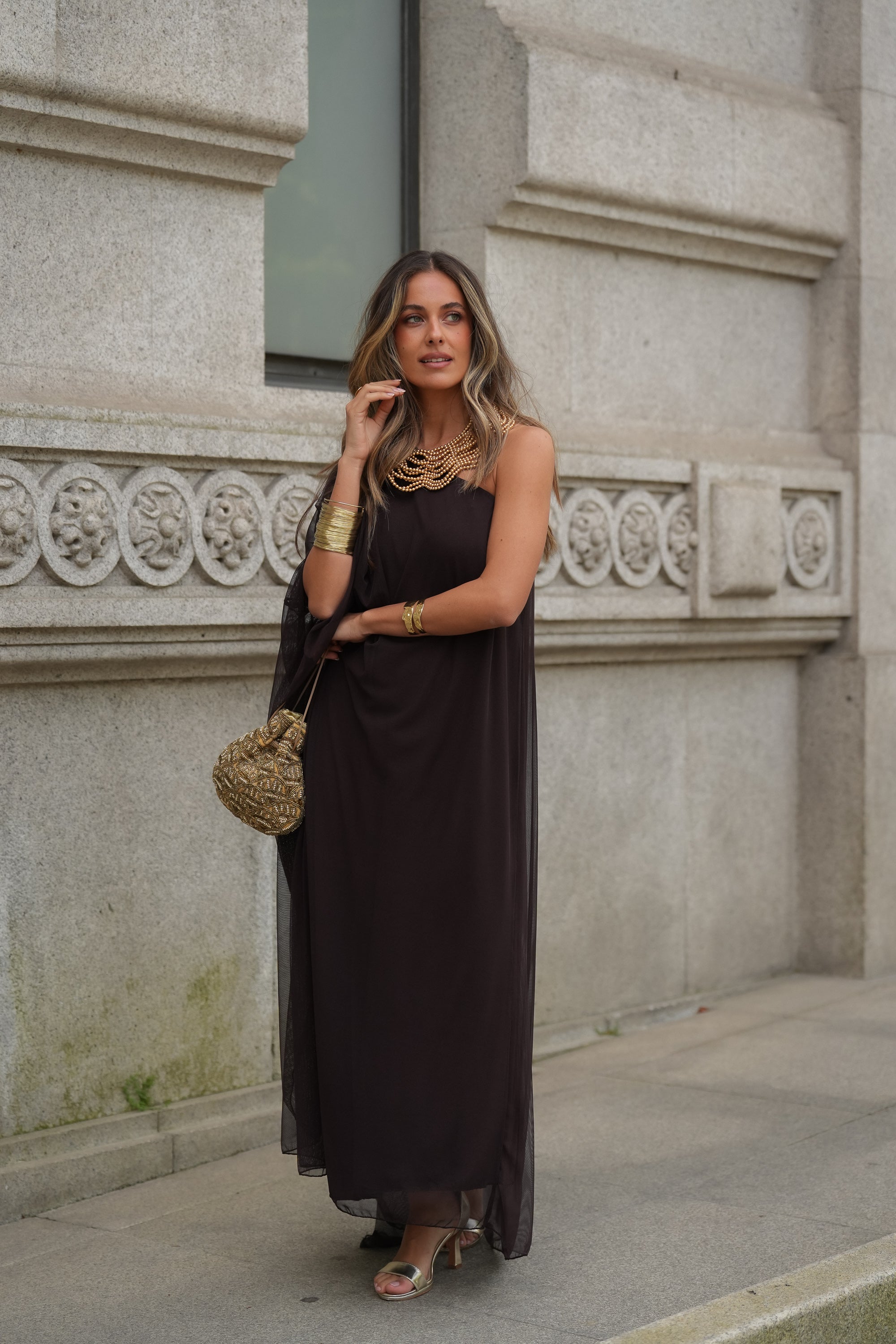 VESTIDO SOPHIE CASTANHO