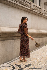 VESTIDO LOUVRE CASTANHO