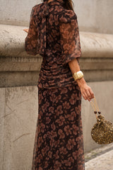 VESTIDO LOUVRE CASTANHO