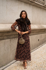 VESTIDO LOUVRE CASTANHO