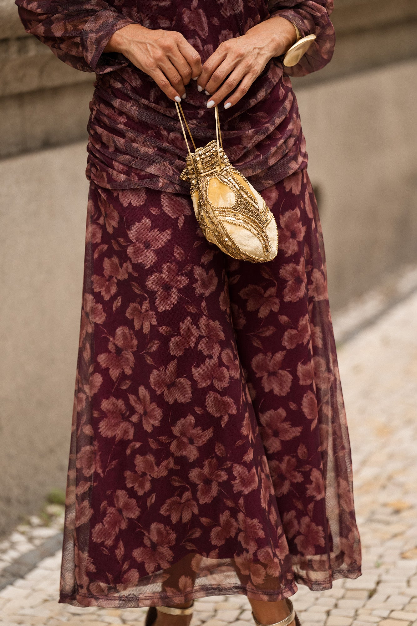 VESTIDO LOUVRE BURGUNDY
