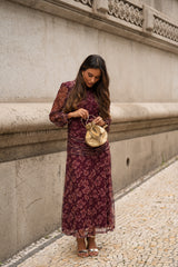 VESTIDO LOUVRE BURGUNDY
