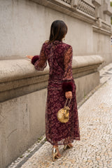 VESTIDO LOUVRE BURGUNDY