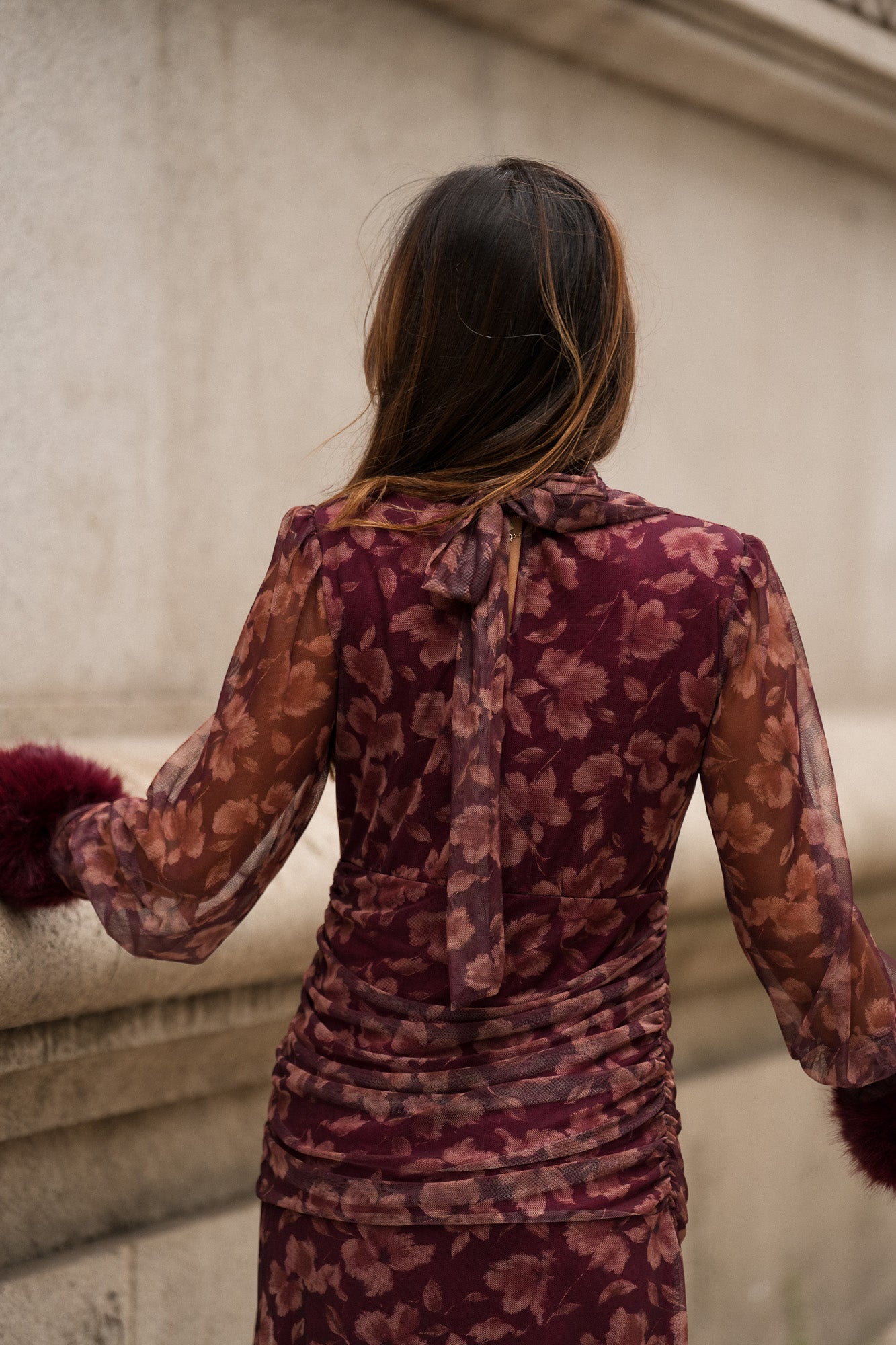 VESTIDO LOUVRE BURGUNDY