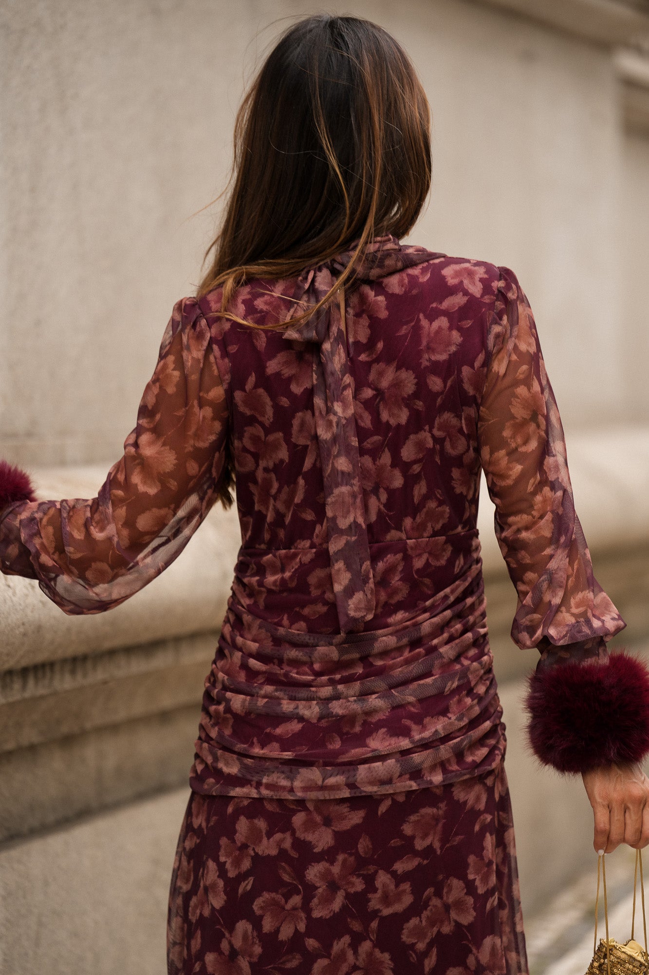 VESTIDO LOUVRE BURGUNDY