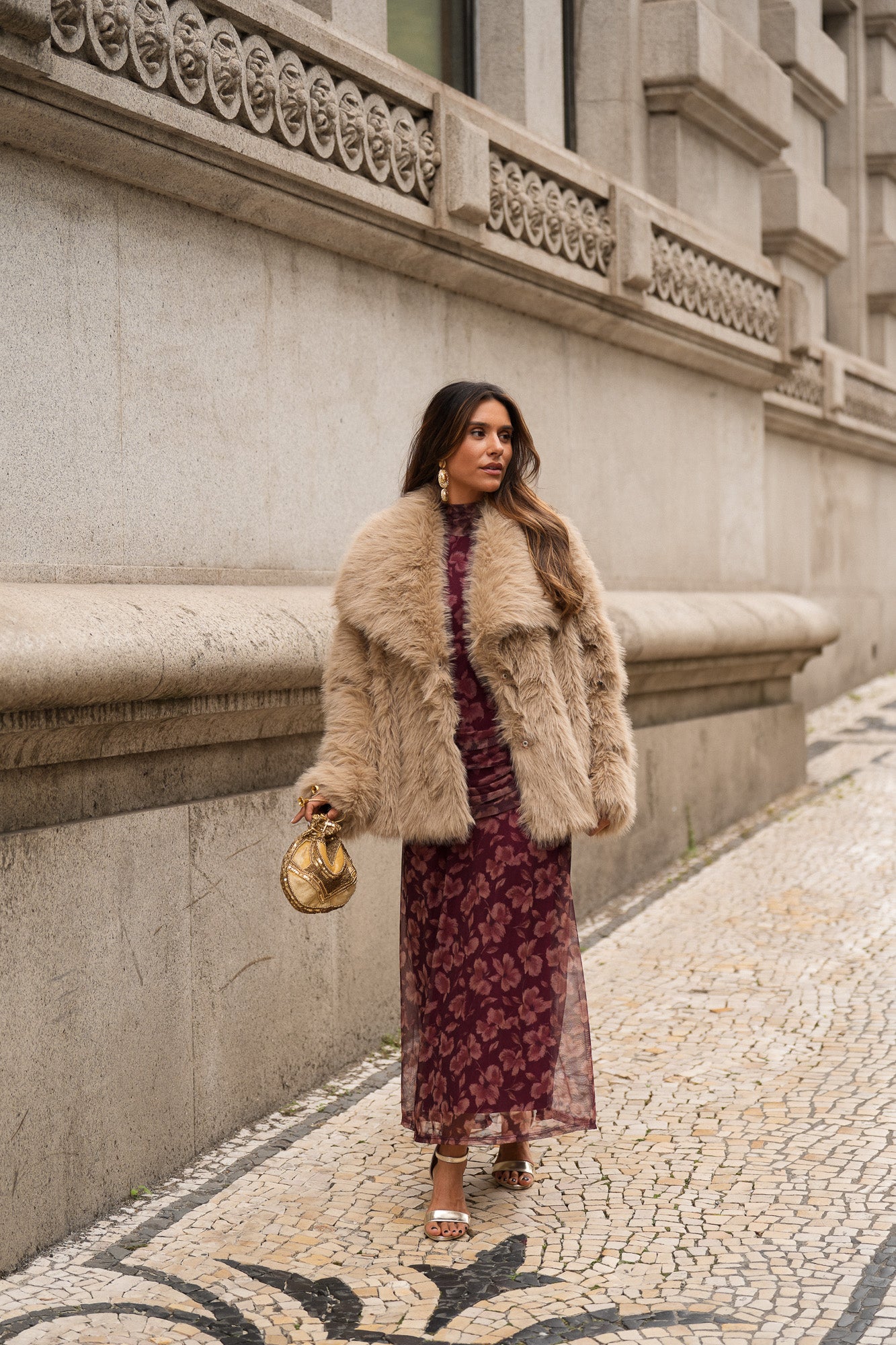 VESTIDO LOUVRE BURGUNDY