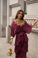 VESTIDO CARLOTA VINHO