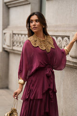 VESTIDO CARLOTA VINHO