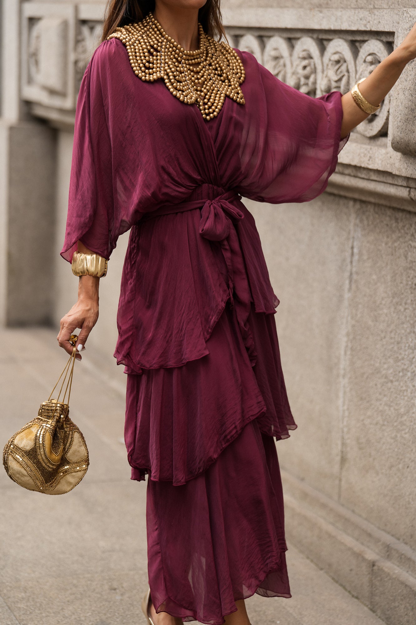 VESTIDO CARLOTA VINHO