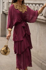 VESTIDO CARLOTA VINHO