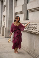 VESTIDO CARLOTA VINHO