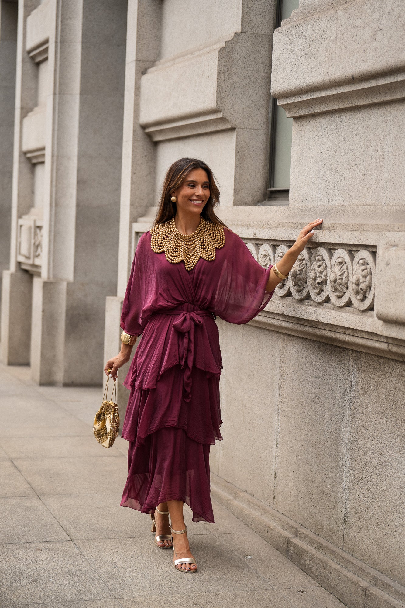 VESTIDO CARLOTA VINHO