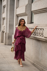 VESTIDO CARLOTA VINHO