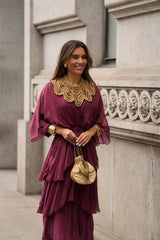 VESTIDO CARLOTA VINHO