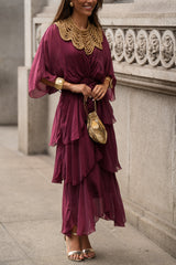 VESTIDO CARLOTA VINHO