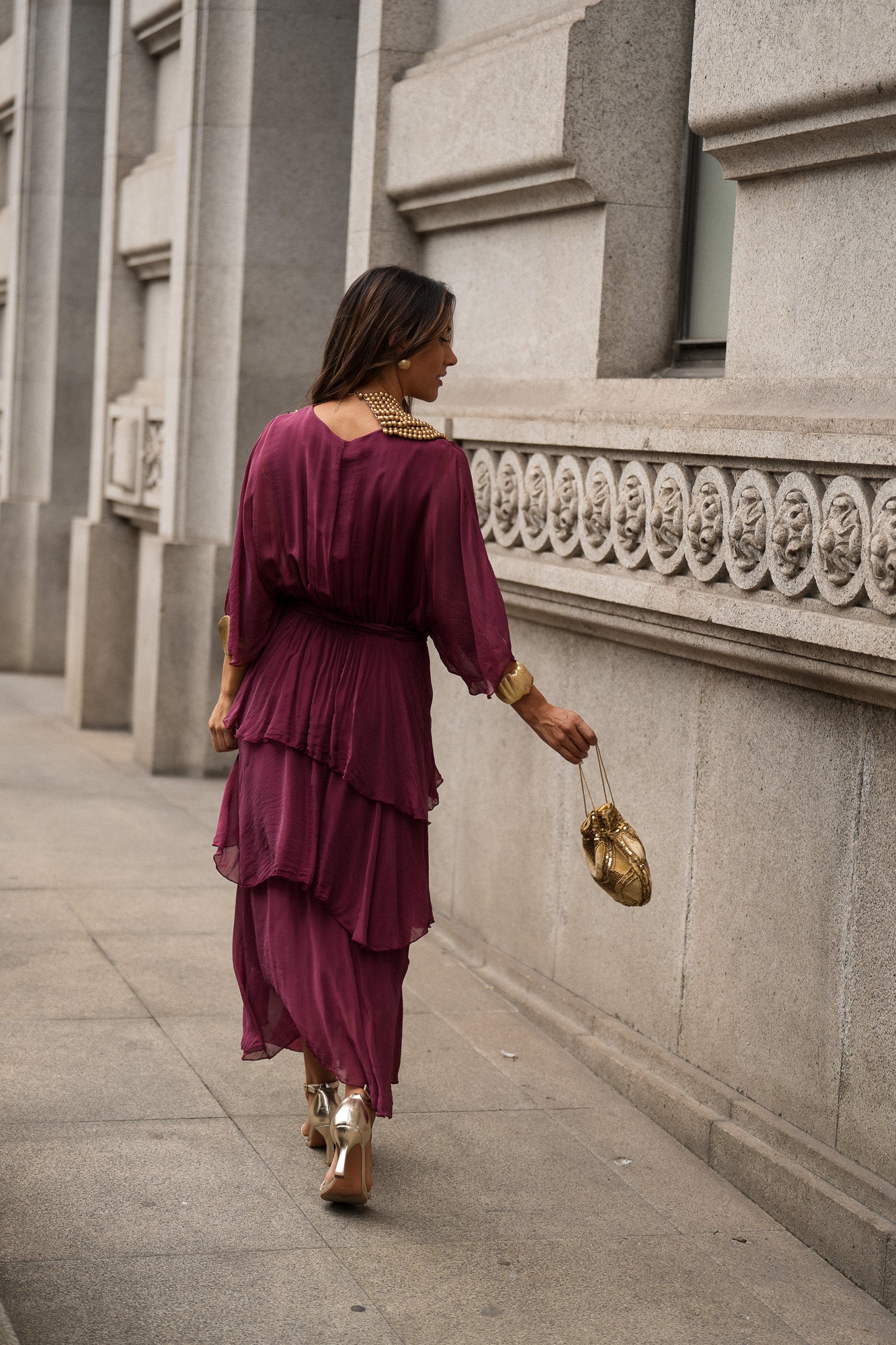 VESTIDO CARLOTA VINHO