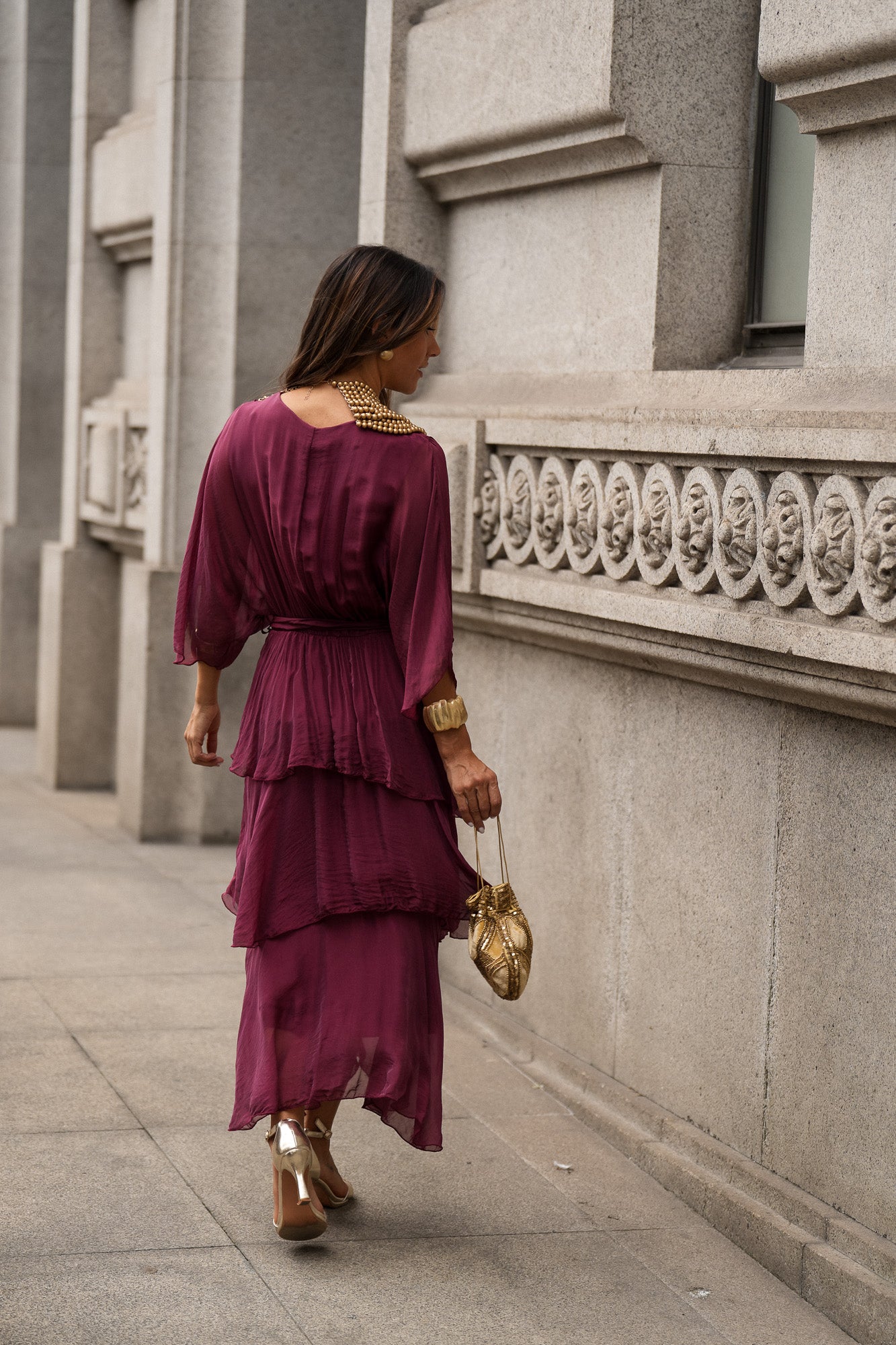 VESTIDO CARLOTA VINHO