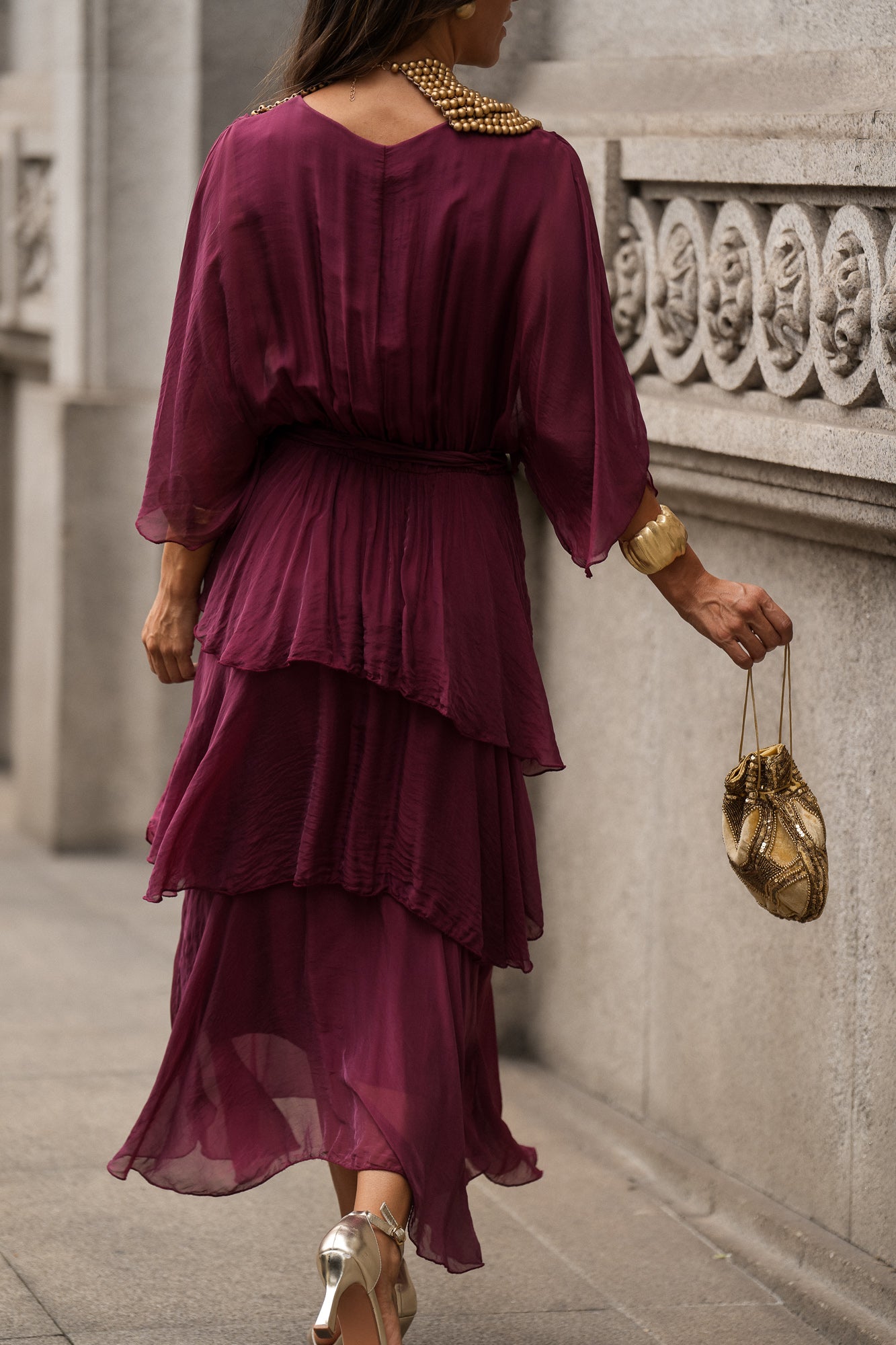 VESTIDO CARLOTA VINHO