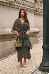 VESTIDO CARLOTA VERDE MILITAR
