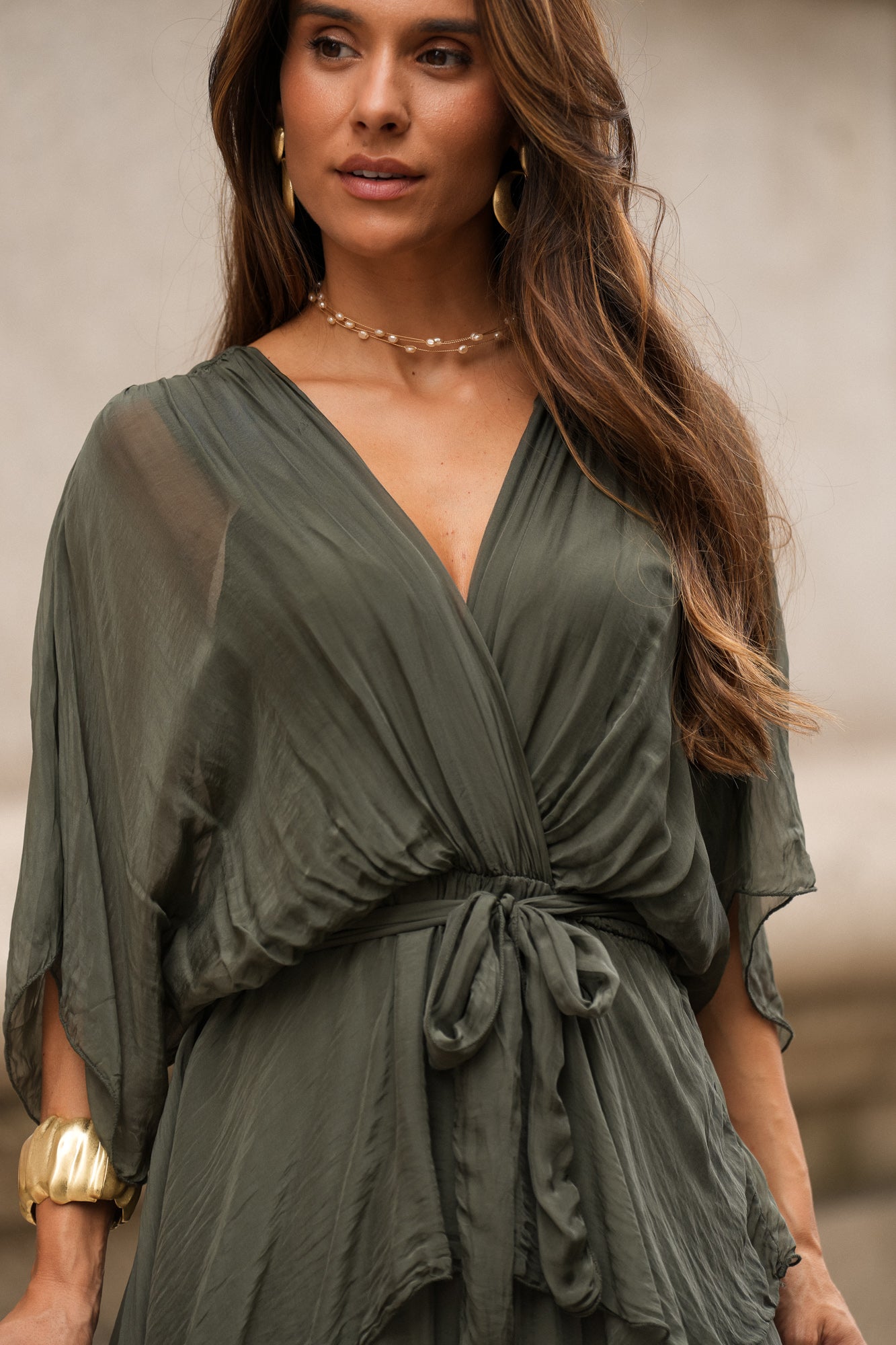VESTIDO CARLOTA VERDE MILITAR