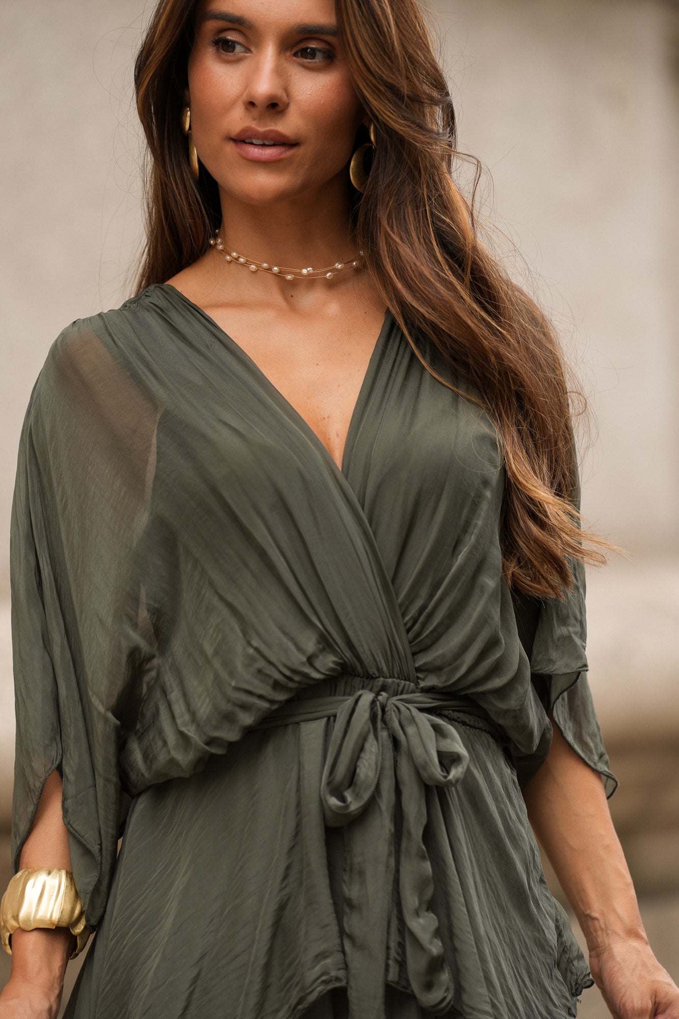 VESTIDO CARLOTA VERDE MILITAR