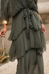 VESTIDO CARLOTA VERDE MILITAR