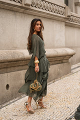 VESTIDO CARLOTA VERDE MILITAR
