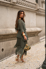 VESTIDO CARLOTA VERDE MILITAR