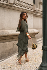 VESTIDO CARLOTA VERDE MILITAR