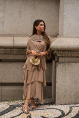 VESTIDO CARLOTA TAUPE