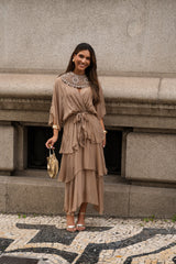 VESTIDO CARLOTA TAUPE