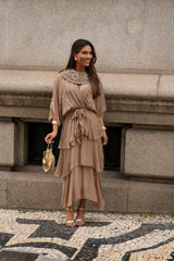 VESTIDO CARLOTA TAUPE